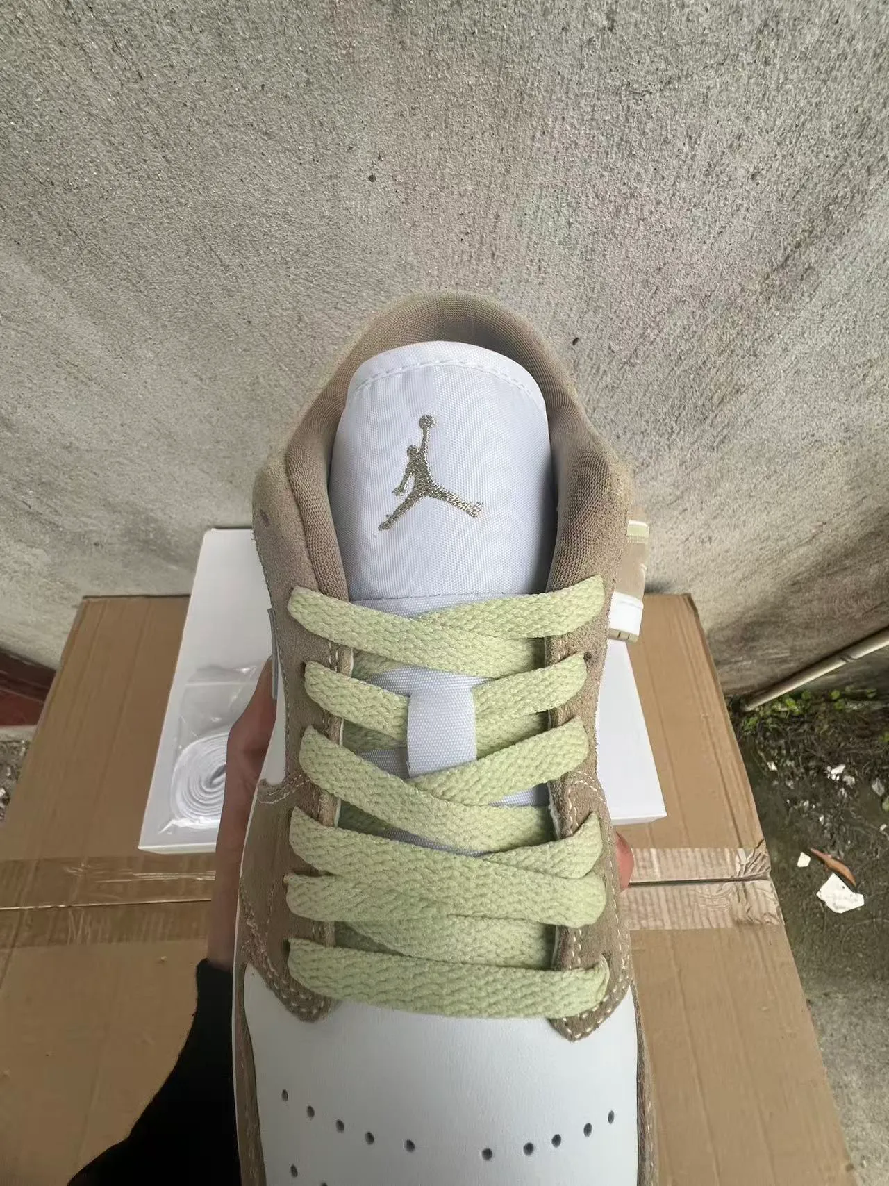 Nike Air Jordan 1 Low Beige Sage Lifestyle Sneakers 4