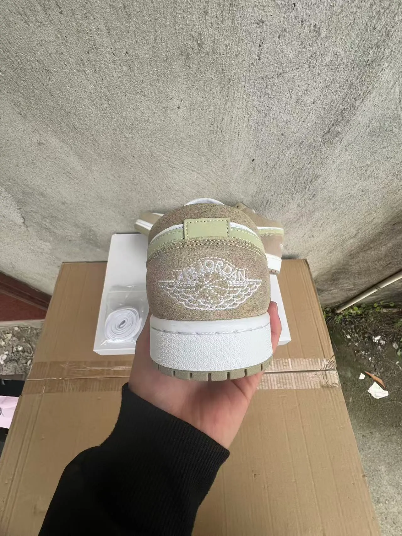 Nike Air Jordan 1 Low Beige Sage Lifestyle Sneakers 8