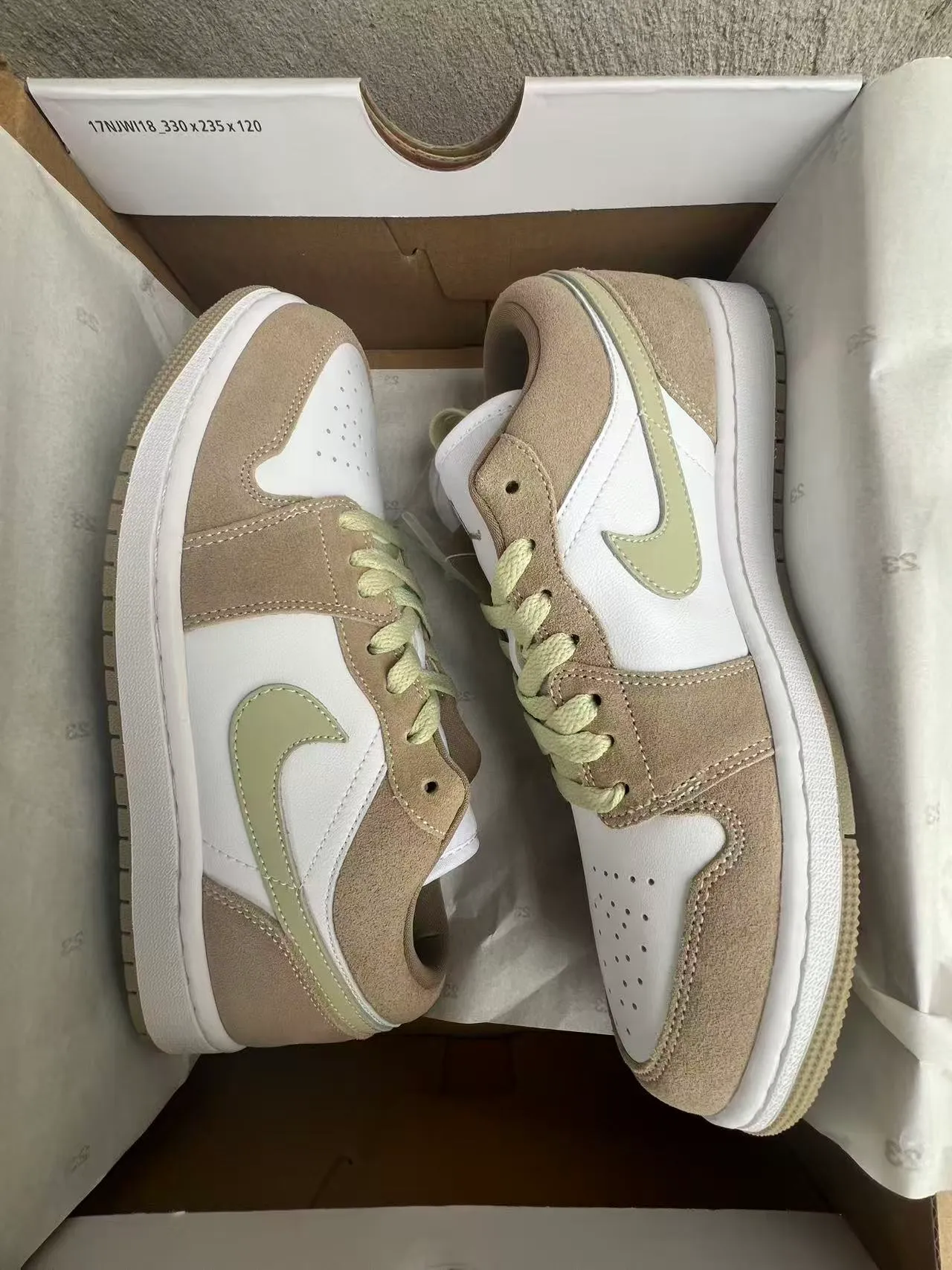 Nike Air Jordan 1 Low Beige Sage Lifestyle Sneakers 9