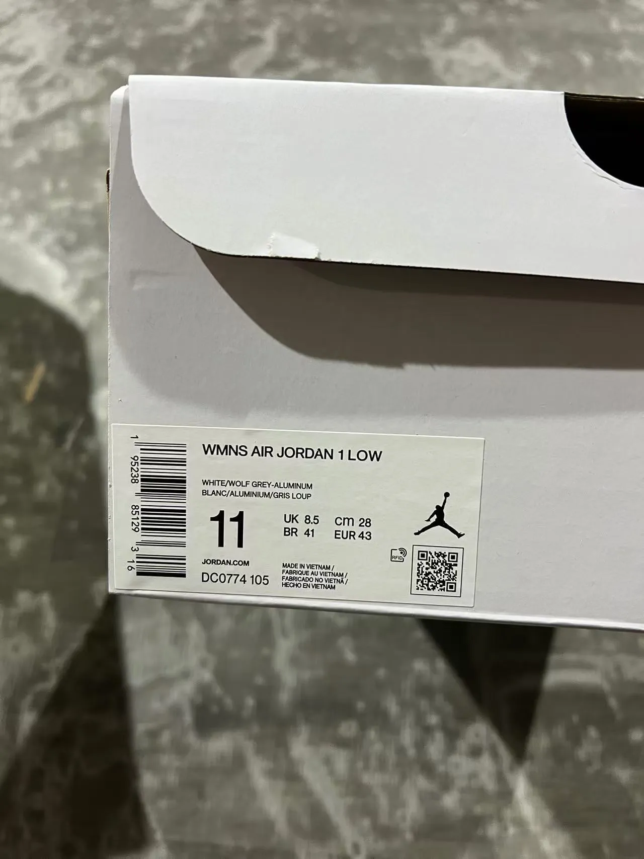 Nike Air Jordan 1 Low Gray and Pale Blue Lifestyle Sneakers 10
