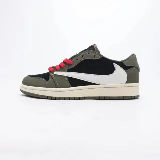 Nike Air Jordan 1 Low Olive Green Black White Lifestyle Sneakers
