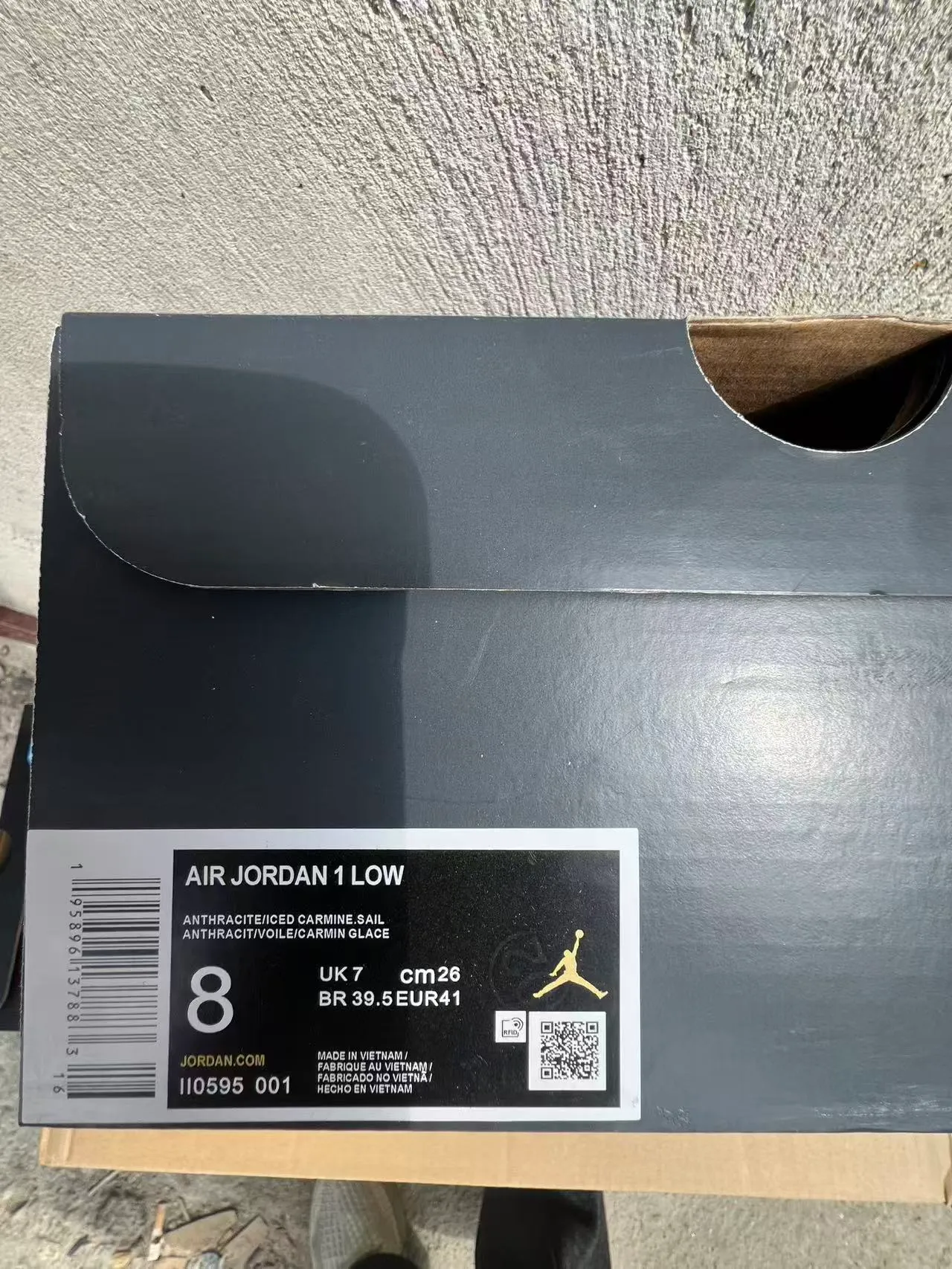 Nike Air Jordan 1 Low Speckled Black White Pink Lifestyle Sneakers 10