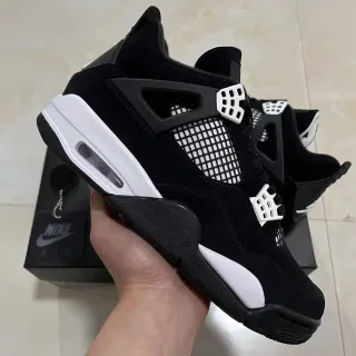 Nike Air Jordan 4 Black White Basketball Shoes