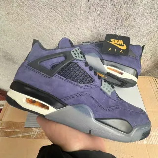 Nike Air Jordan 4 sapatos de basquete de camurça roxa