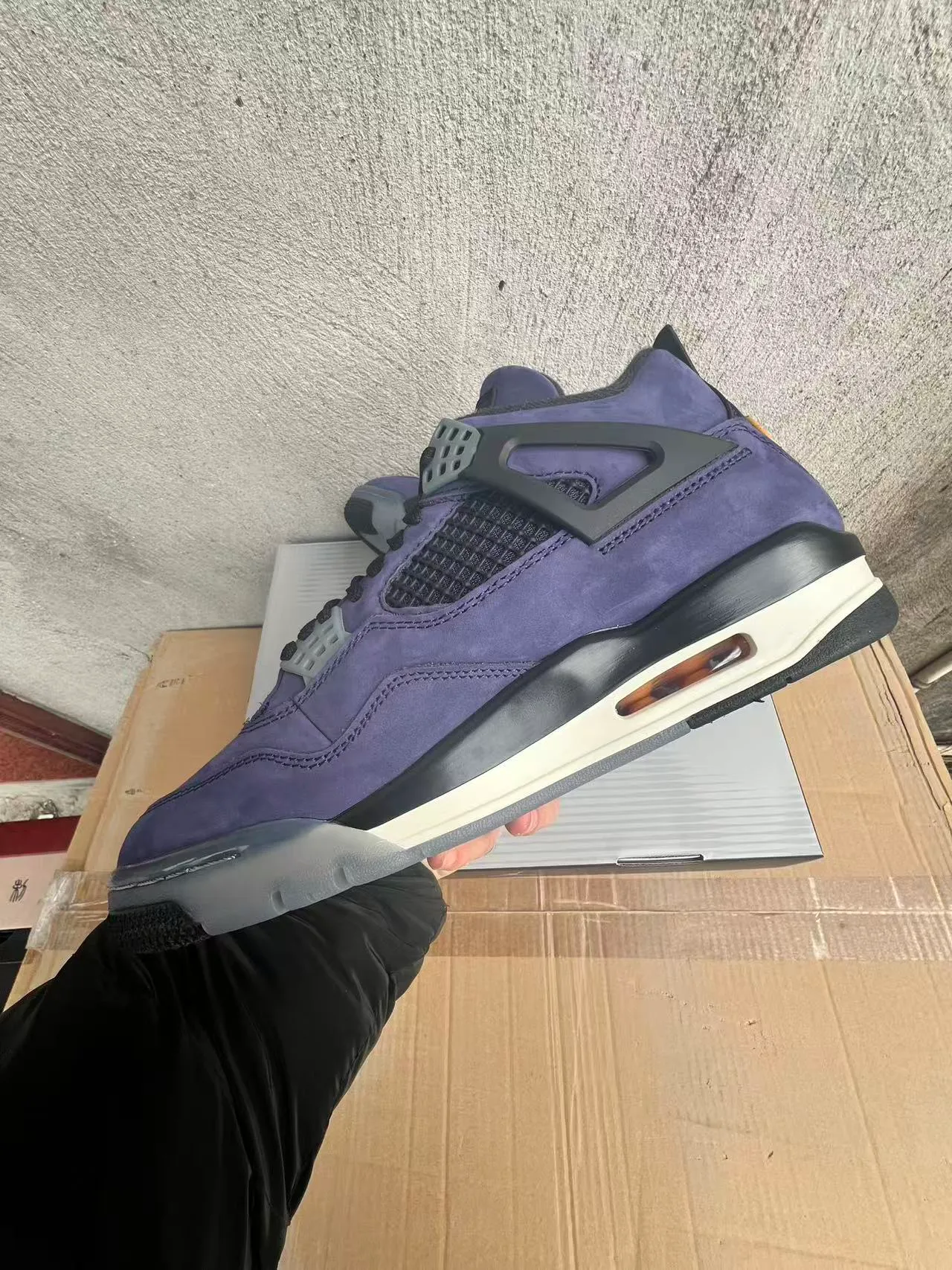 Nike Air Jordan 4 Purple Suede Basketball Shoes 5