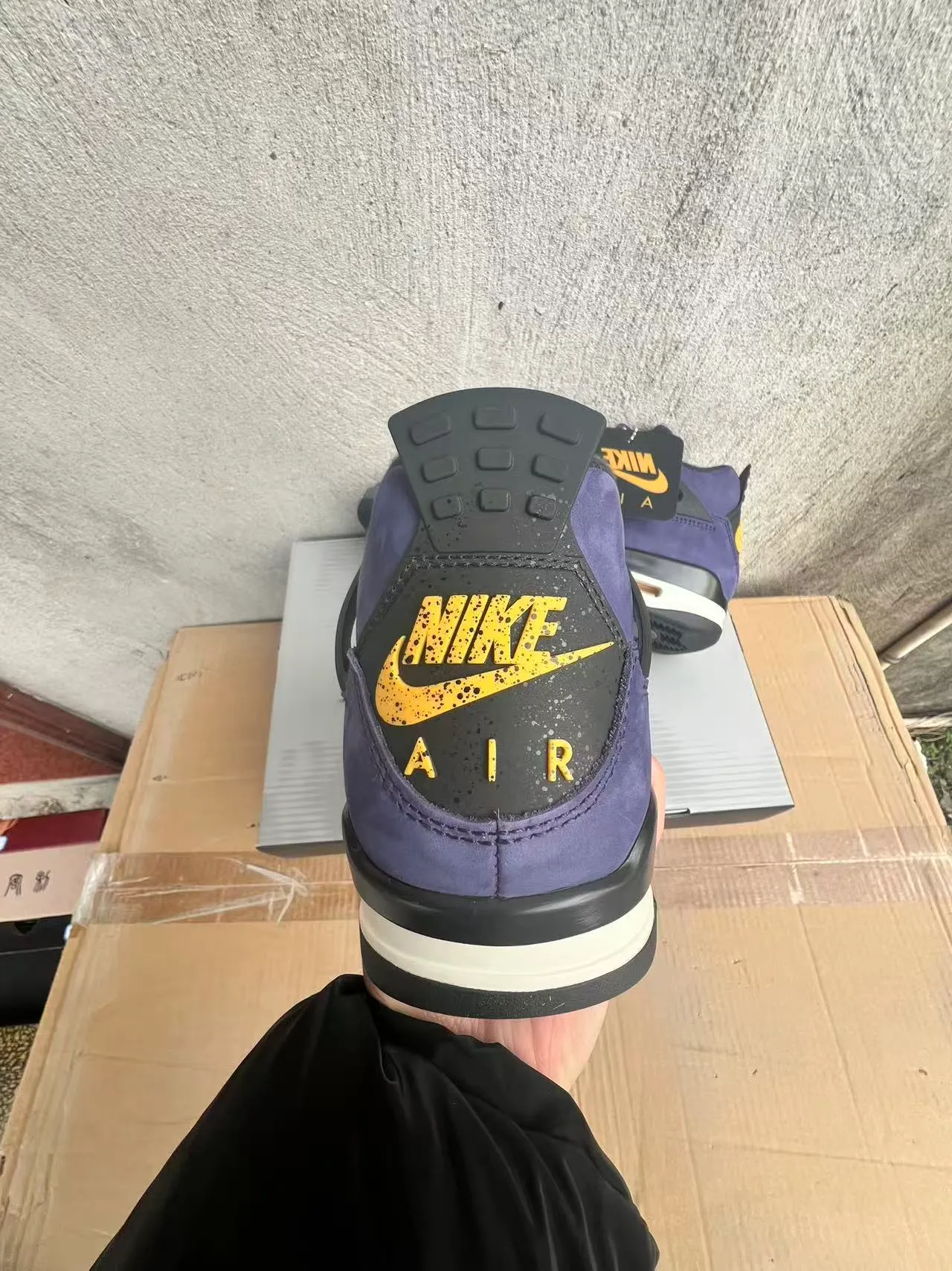 Nike Air Jordan 4 Purple Suede Basketball Shoes 8