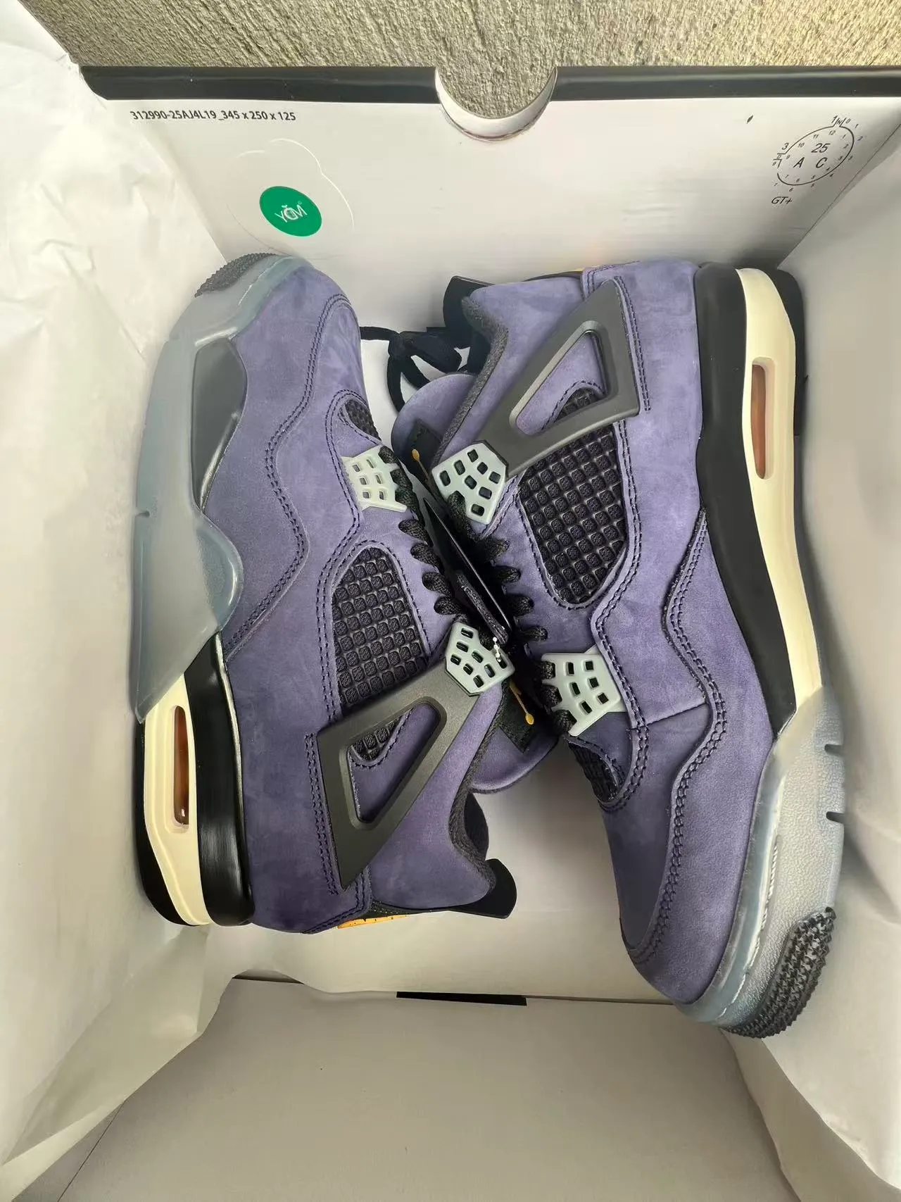 Nike Air Jordan 4 Purple Suede Basketball Shoes 9