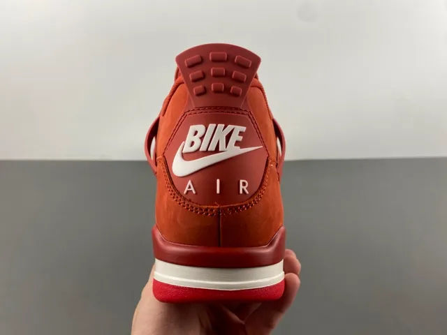 Nike Air Jordan 4 Red Suede Basketball Shoes 4