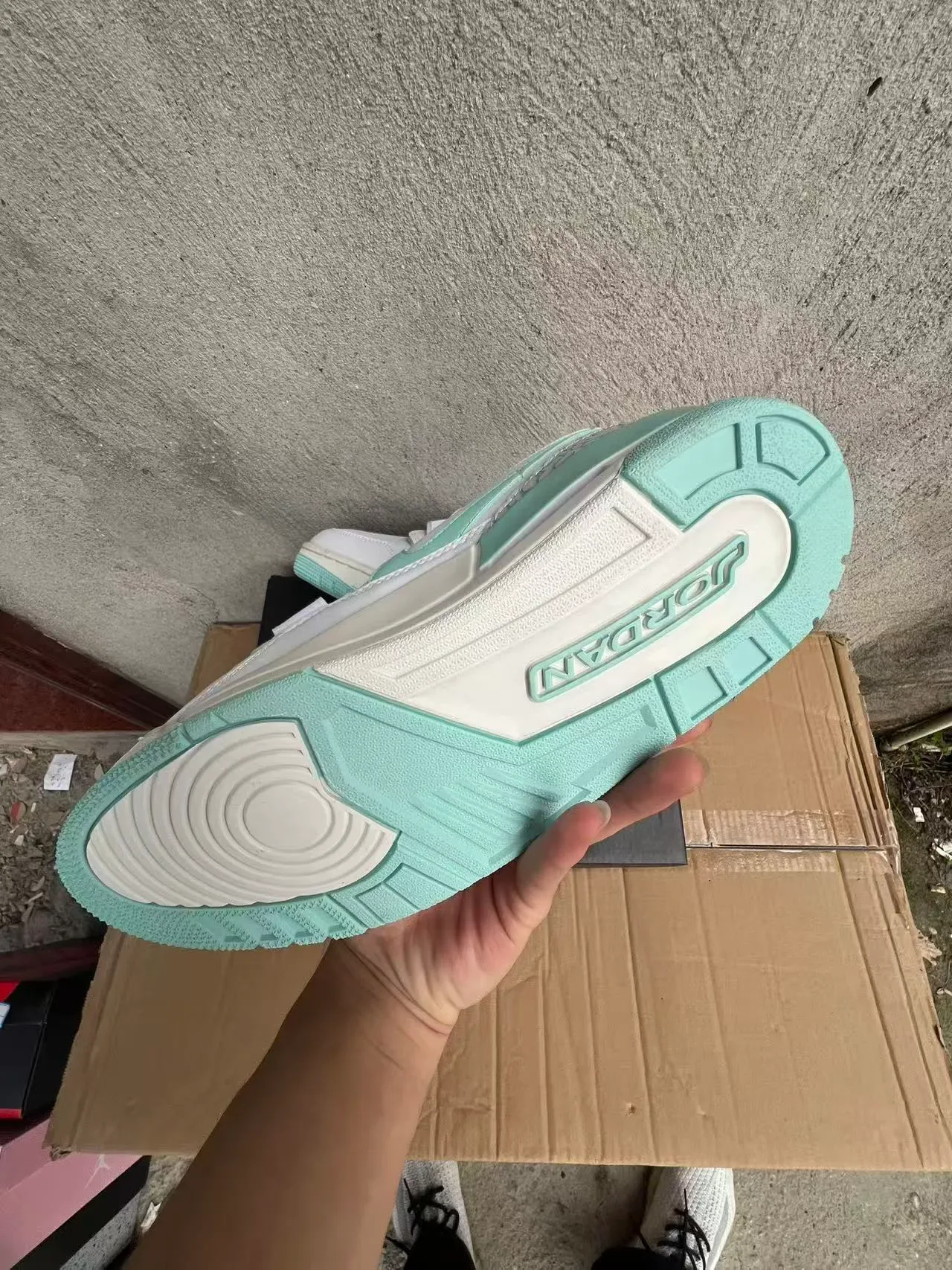 Nike Air Jordan Legacy 312 Blanc Vert Menthe Imprimé Éléphant Sneakers Lifestyle 6