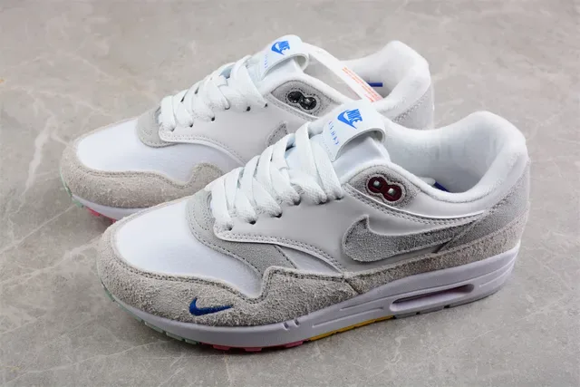 Nike Air Max 1 White Beige Multicolor Lifestyle Sneakers 9