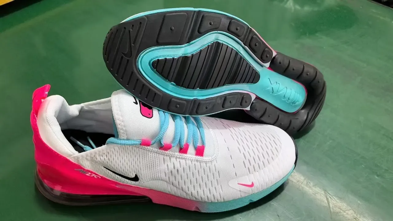 Nike Air Max 270 White Pink Cyan Lifestyle Sneakers 2