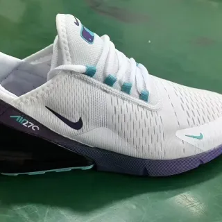 Nike Air Max 270 White Purple Teal Lifestyle Sneakers