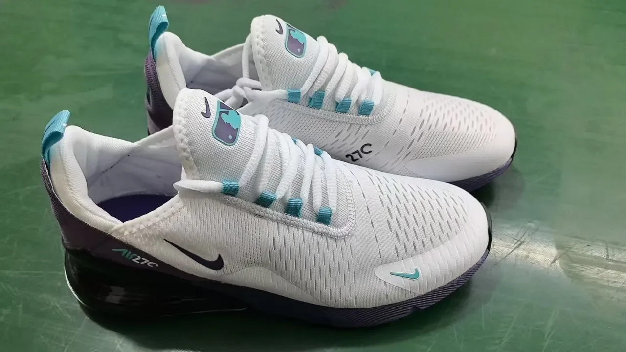 Nike Air Max 270 blanc violet turquoise sneakers lifestyle 3