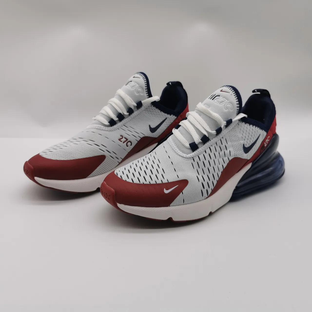 Nike Air Max 270 White Red Navy Lifestyle Sneakers 6