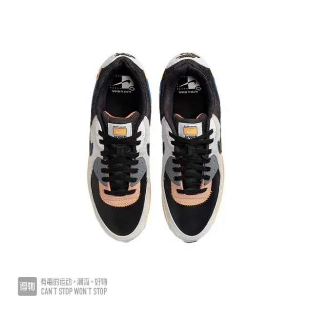 Nike Air Max 90 بيج أسود رمادي حذاء لايف ستايل 4