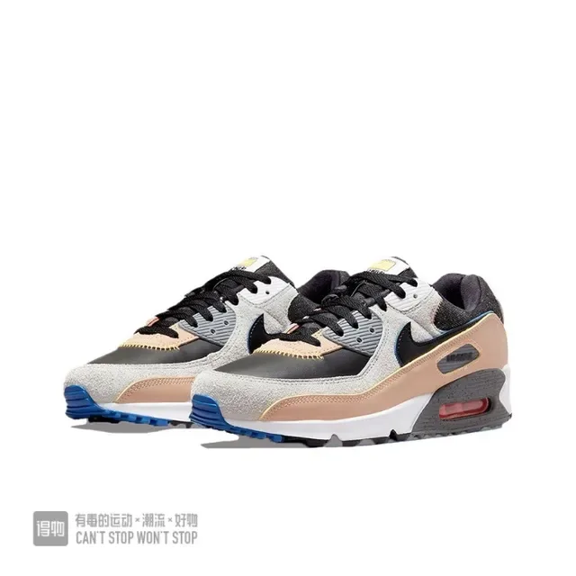 Nike Air Max 90 بيج أسود رمادي حذاء لايف ستايل 6