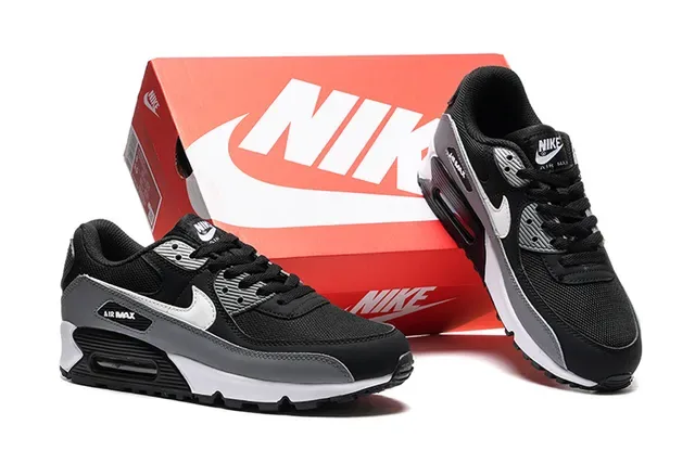 Nike Air Max 90 Preto Cinza Branco tênis lifestyle 2