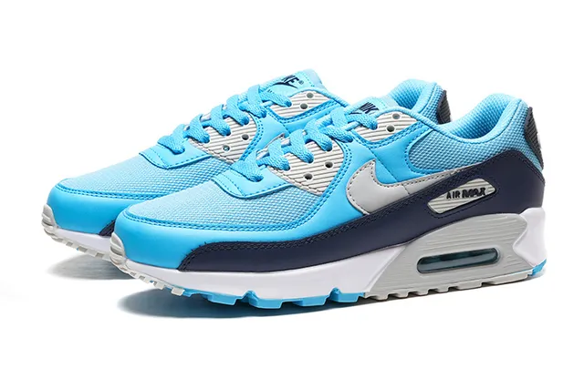 Nike Air Max 90 Cyan Navy White Lifestyle Sneakers 5
