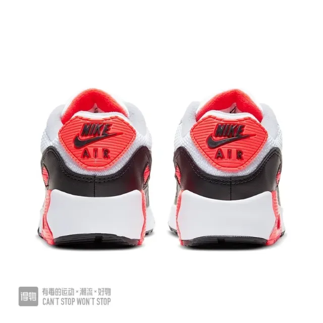 Nike Air Max 90 Gray Red Black Lifestyle Sneakers 2