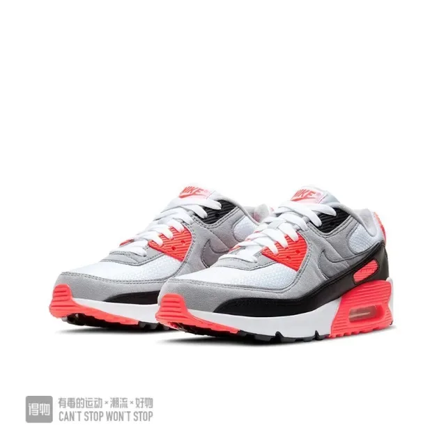 Nike Air Max 90 Gray Red Black Lifestyle Sneakers 4