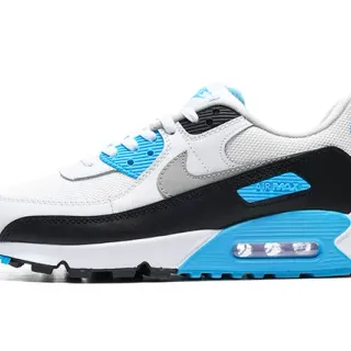 Nike Air Max 90 White Black Cyan Lifestyle Sneakers