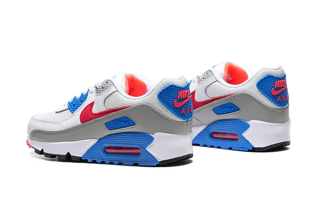 Nike Air Max 90 White Red Blue Pink Lifestyle Sneakers 3