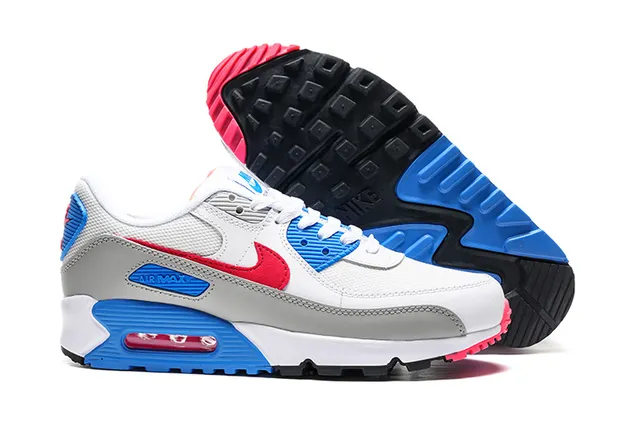 Nike Air Max 90 White Red Blue Pink Lifestyle Sneakers 4