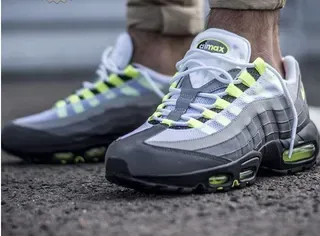 Nike Air Max 95 Gray Black Volt Lifestyle Sneakers 15