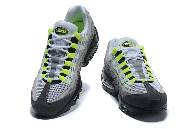 Nike Air Max 95 Gray Black Volt Lifestyle Sneakers 17