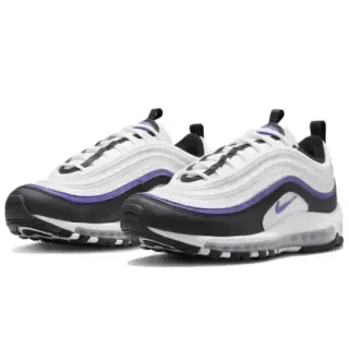Nike Air Max 97 Branco Preto Roxo Tênis Lifestyle