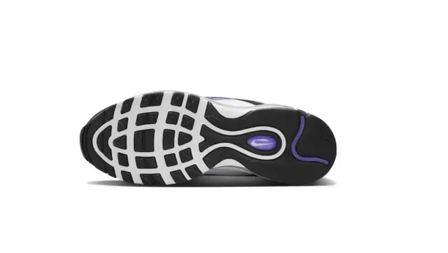 Nike Air Max 97 White Black Purple Lifestyle Sneakers 6