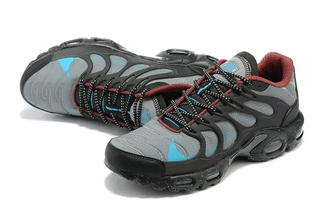 Nike Air Max Plus Black Gray Cyan Red Lifestyle Sneakers 4