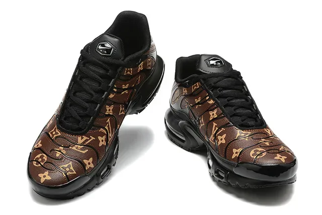 Nike Air Max Plus Monogram Brown Black Lifestyle Sneakers 9