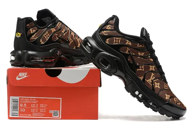 Nike Air Max Plus Monogram Brown Black Lifestyle Sneakers 12