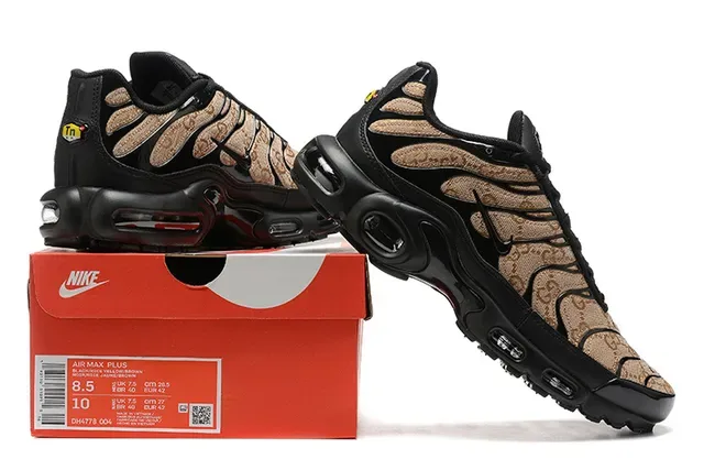 Nike Air Max Plus Monogram Brown Black Lifestyle Sneakers 24