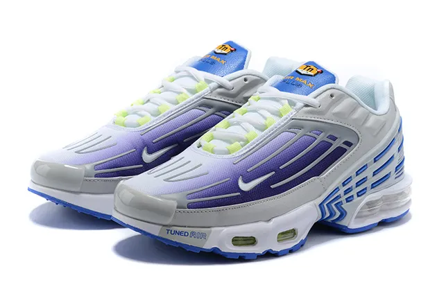 Nike Air Max Plus Tuned White Purple Blue Lifestyle Sneakers 3