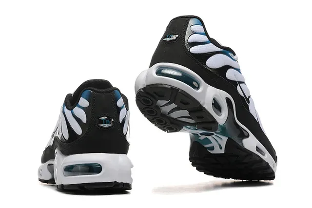 Nike Air Max Plus White Black Light Blue Lifestyle Sneakers 3