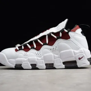 Nike Air More Uptempo White Maroon Black Basketball Shoes