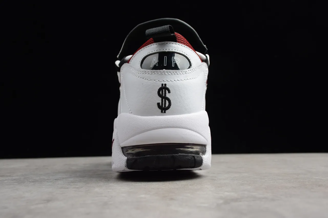 Nike Air More Uptempo White Maroon Black Basketball Shoes 8