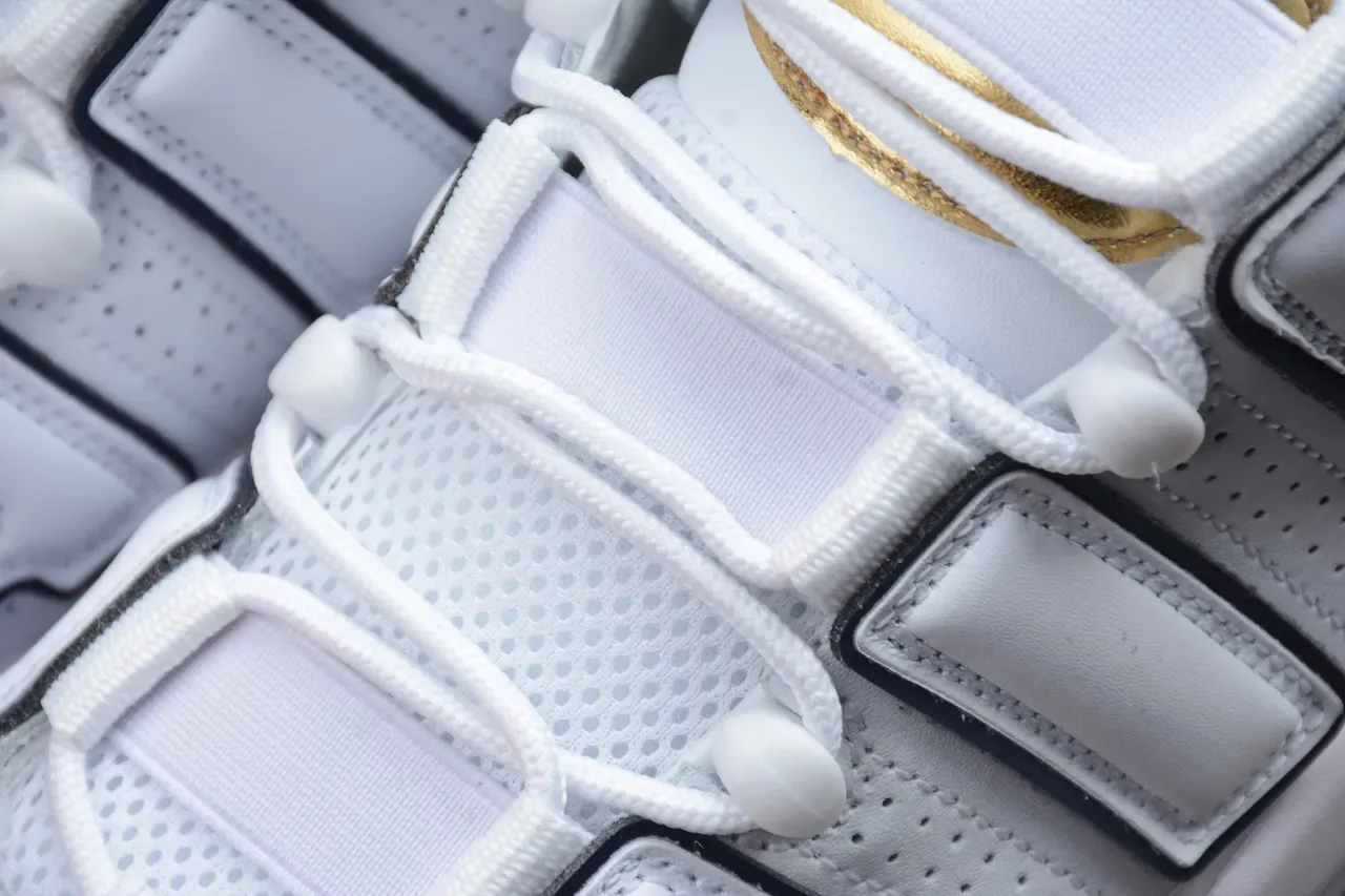 Nike Air More Uptempo White Navy Chaussures de Basket 7