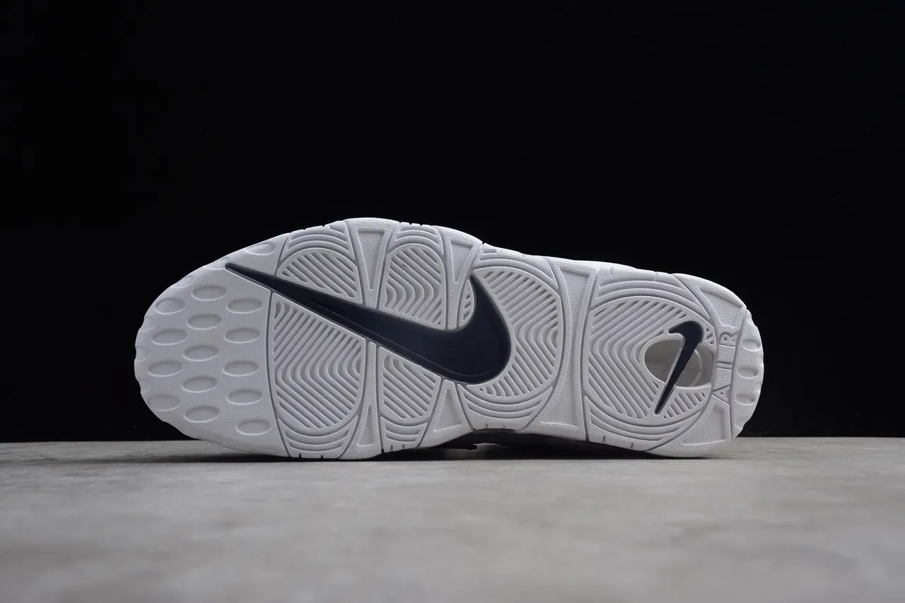 Nike Air More Uptempo White Navy Chaussures de Basket 11