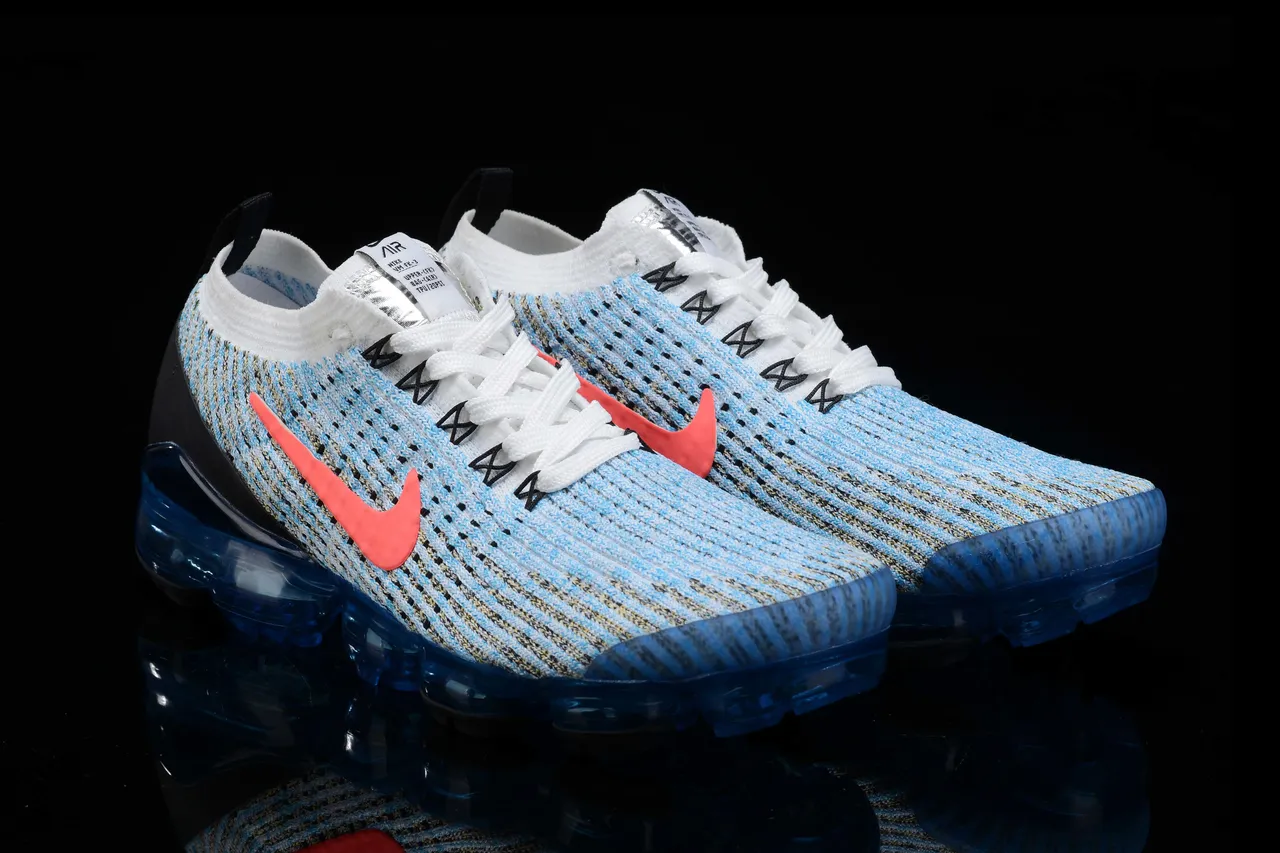 Nike Air VaporMax Blue Orange Multicolor Running Shoes 7