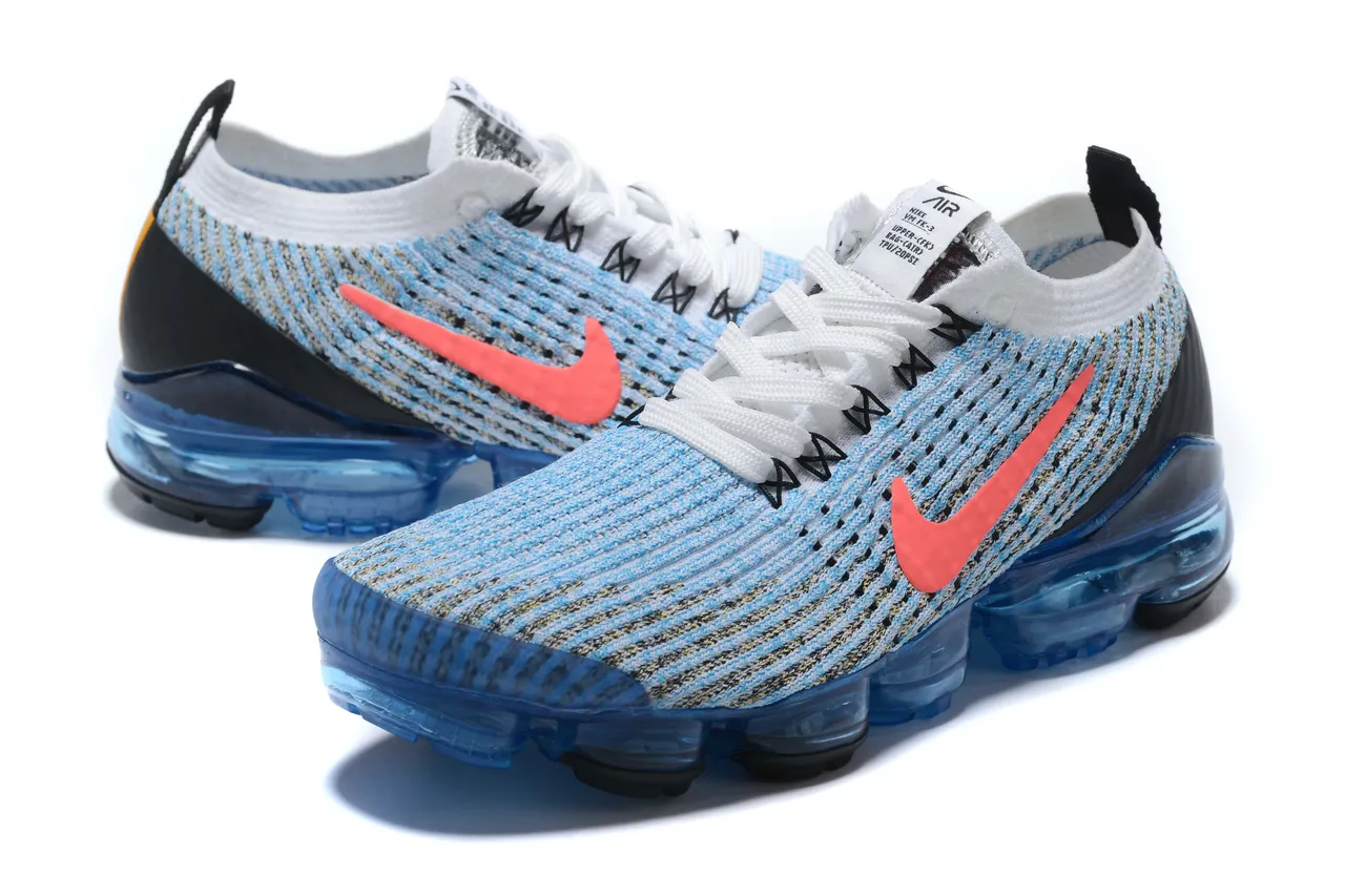 Nike Air VaporMax Blue Orange Multicolor Running Shoes 14