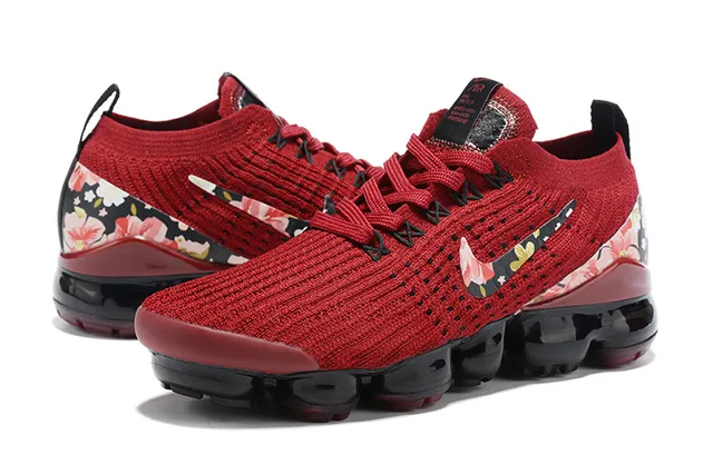 Nike Air VaporMax Floral Red Lifestyle Sneakers 4