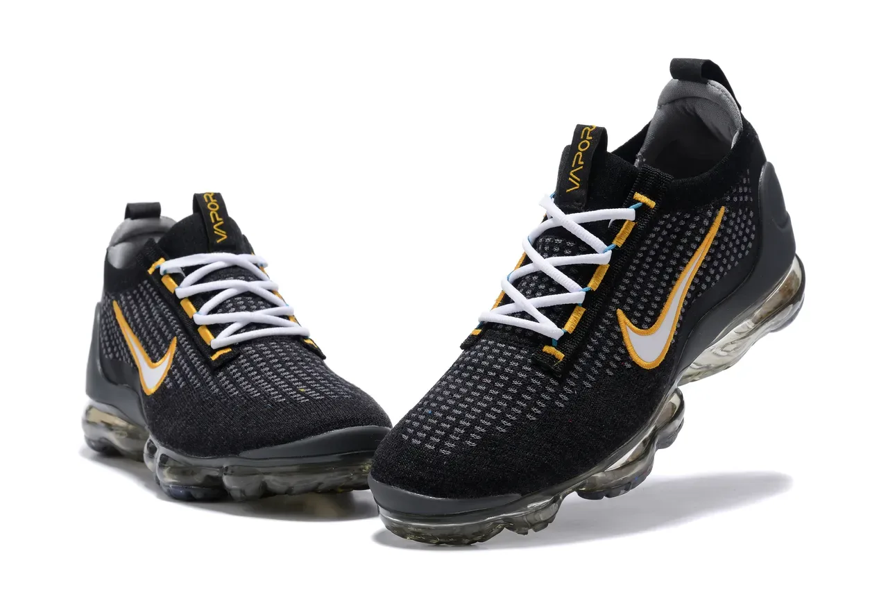 Nike Air VaporMax Flyknit 3 Black Gold White Lifestyle Sneakers 11