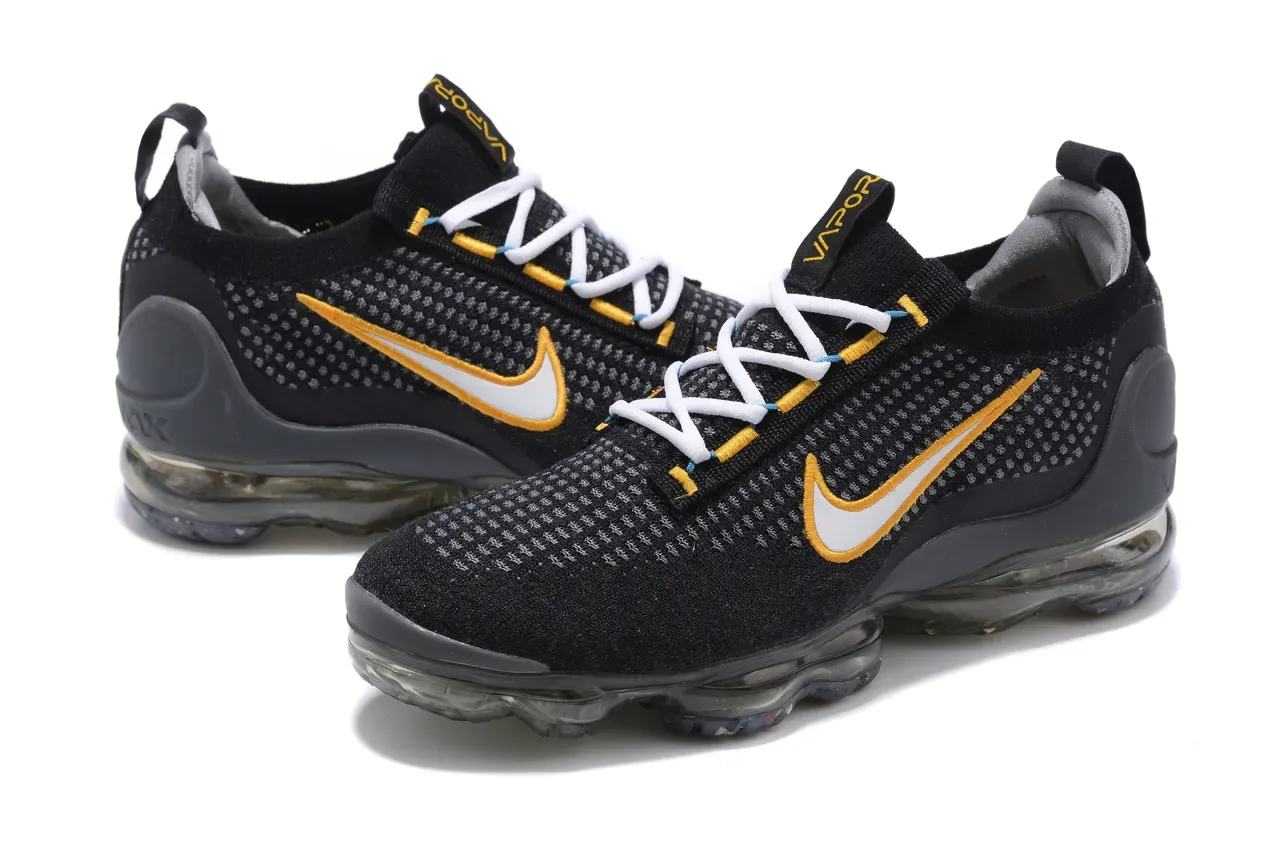 Nike Air VaporMax Flyknit 3 Black Gold White Lifestyle Sneakers 13