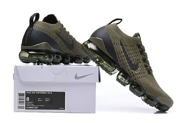 Nike Air VaporMax Flyknit Olive Green Lifestyle Sneakers 2