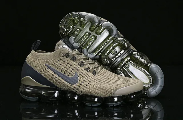 Nike Air VaporMax Flyknit Olive Green Lifestyle Sneakers 14