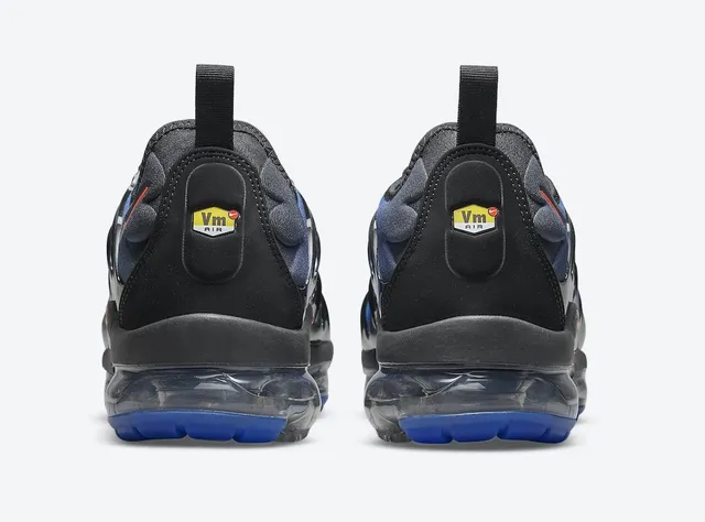Nike Air VaporMax Plus Black Blue Orange Lifestyle Sneakers 5