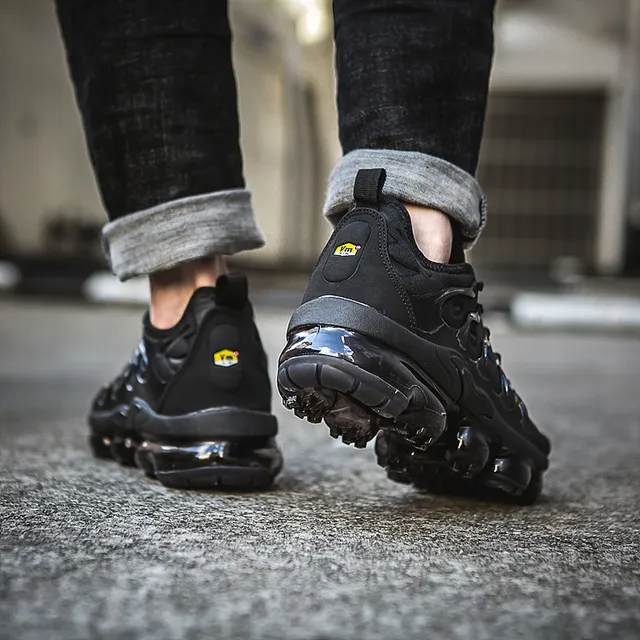 Nike Air VaporMax Plus Black Monochrome Lifestyle Sneakers 4